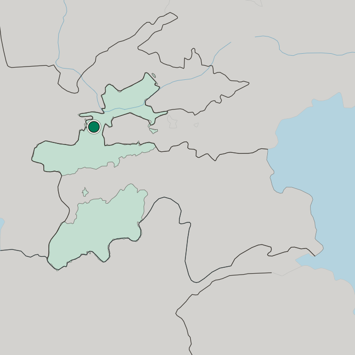 Map showing Istaravshan — In Tajikistan