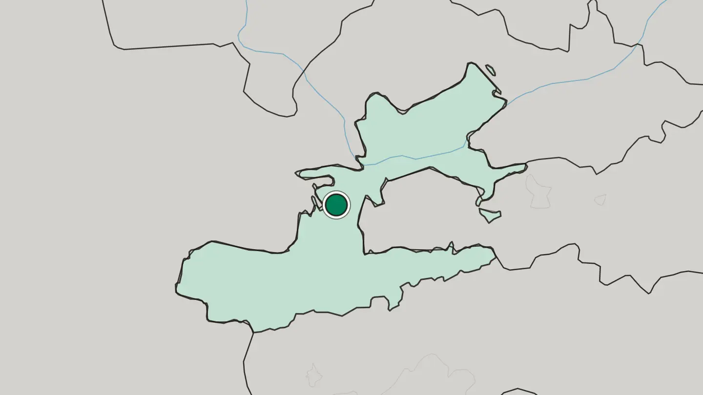 Map of Istaravshan in Tajikistan
