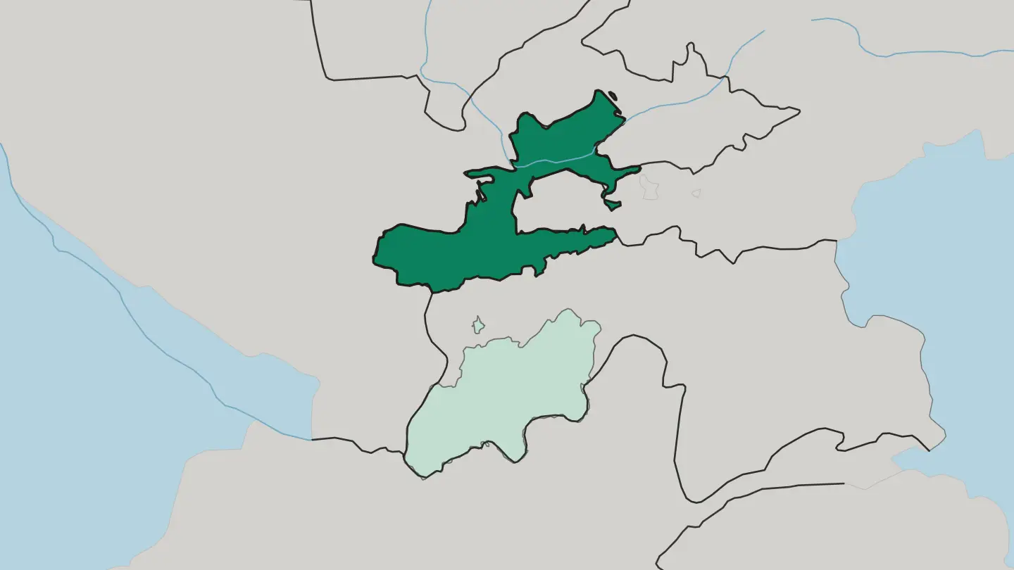 Map of Viloyati Sughd in Tajikistan