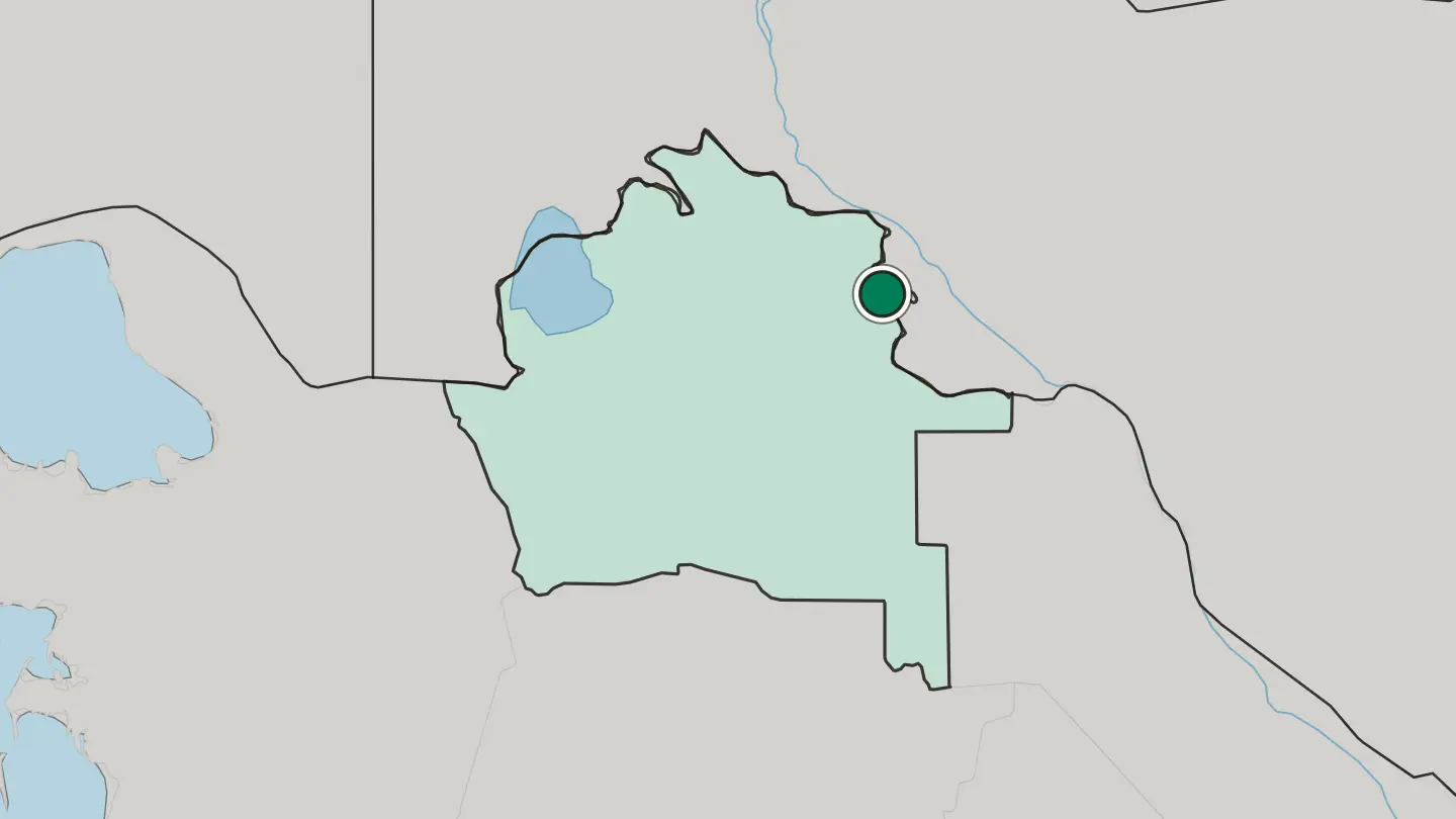 Map of Daşoguz in Turkmenistan