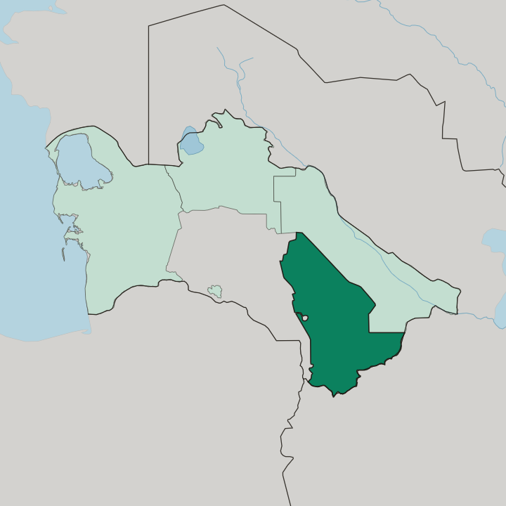 Map showing Mary — In Turkmenistan