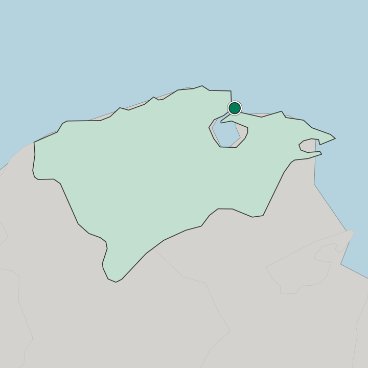 Map showing Bizerte — In Gouvernorat de Bizerte