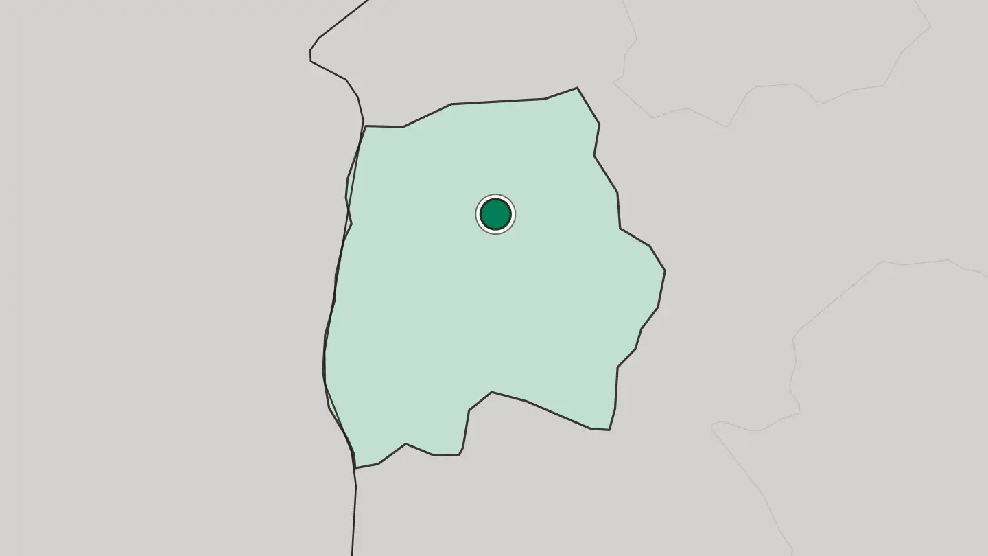 Map of El Kef in Tunisia