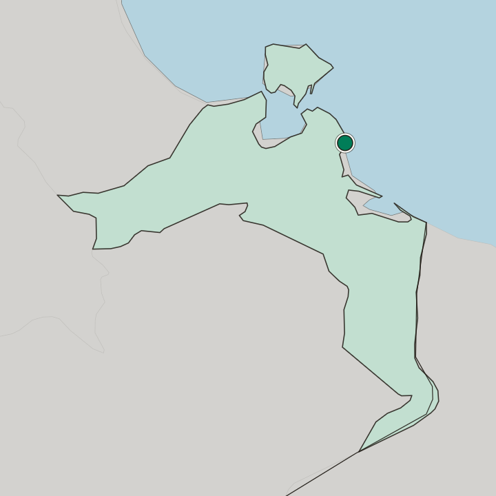 Map showing Zarzis — In Gouvernorat de Médenine