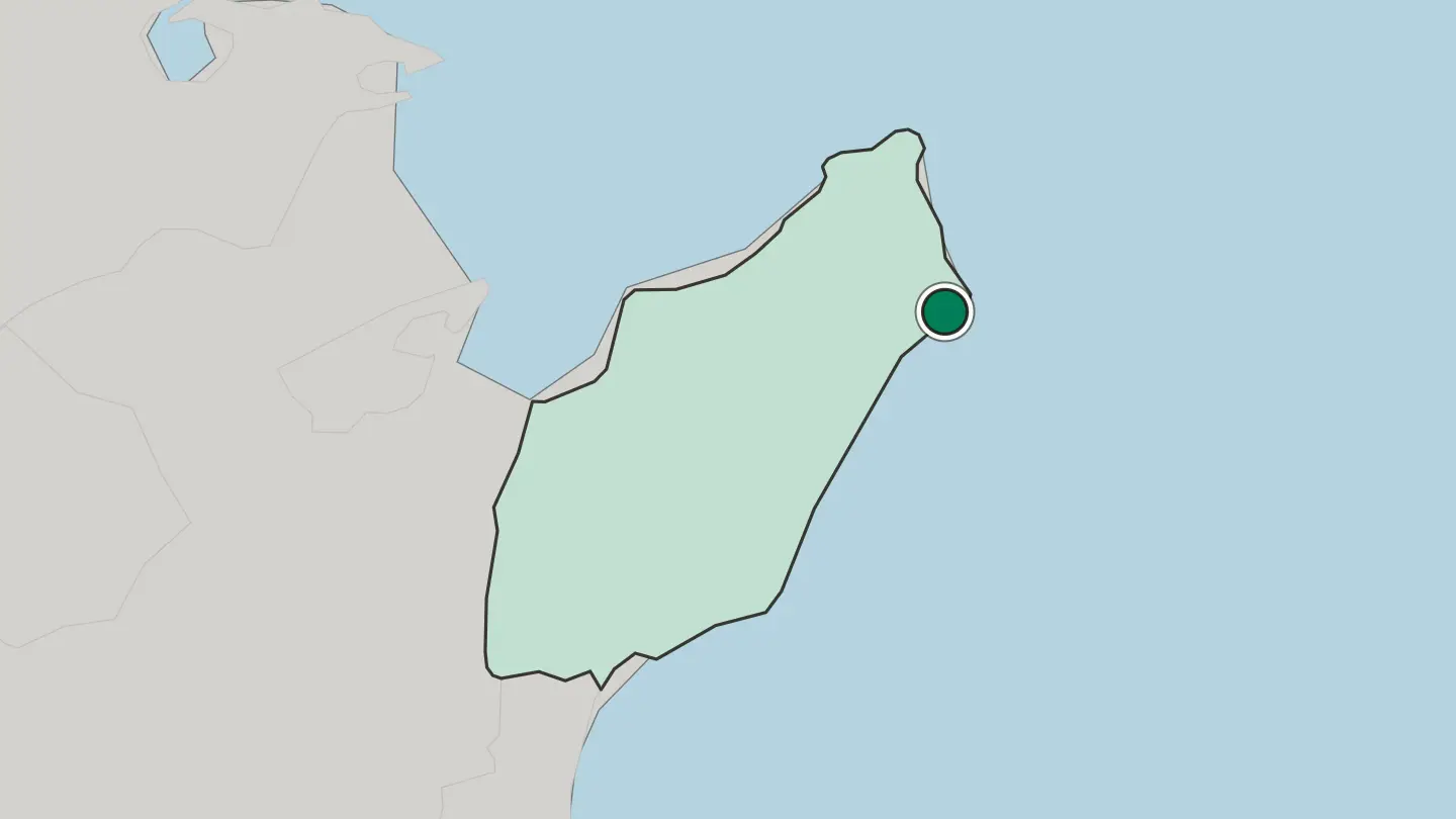 Map of Kélibia in Tunisia