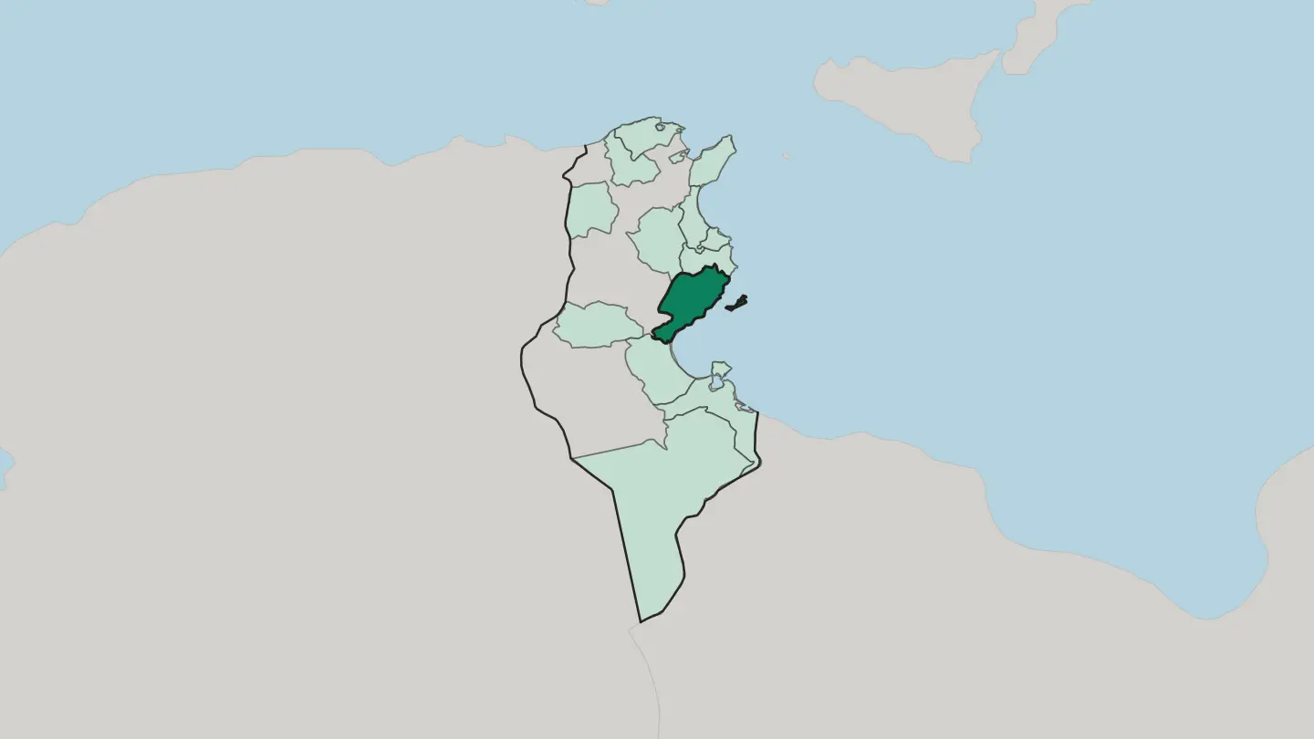 Map of Gouvernorat de Sfax in Tunisia