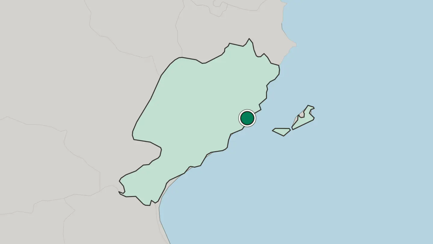 Map of Sfax in Tunisia