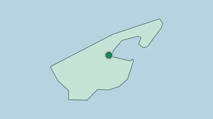 Map of Tunis in Tunisia