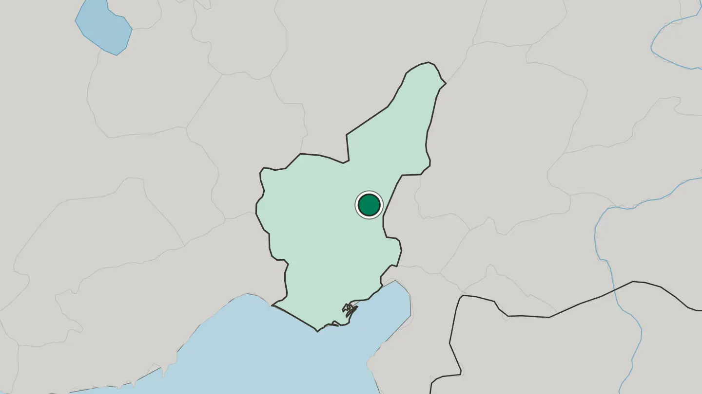 Map of Kozan in Turkey