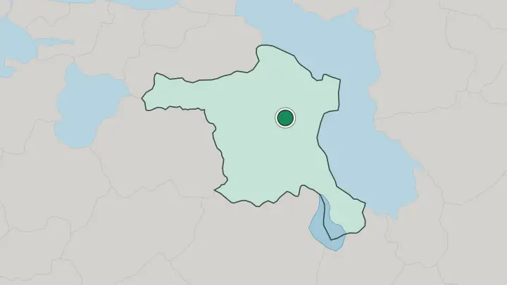 Map of Ankara in Turkey