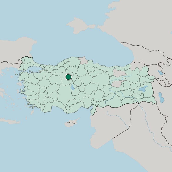 Map showing Çankaya — In Turkey