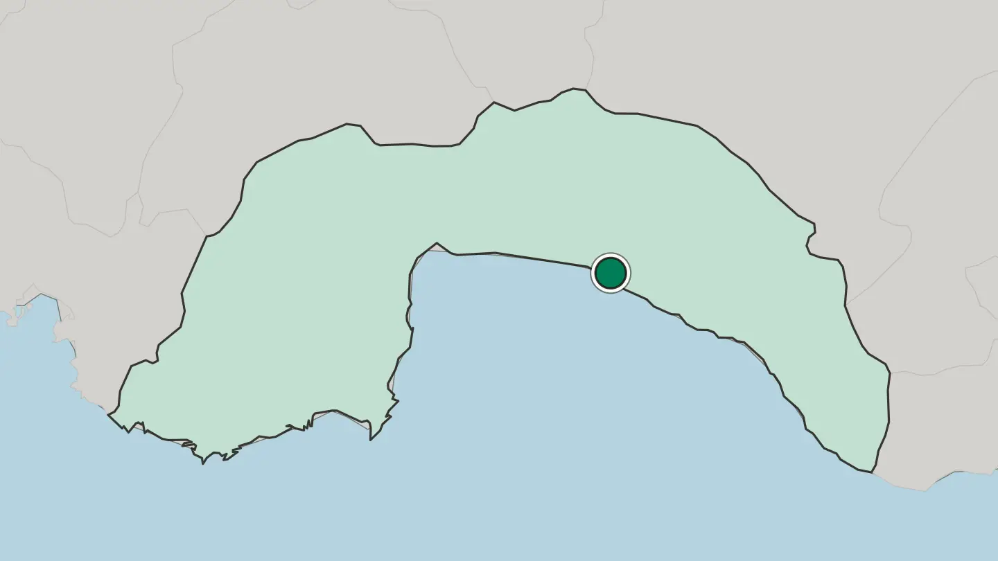 Map of Manavgat in Turkey