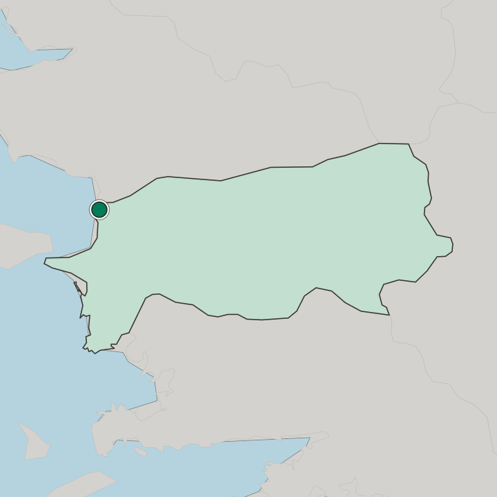 Map showing Kuşadası — In Aydın