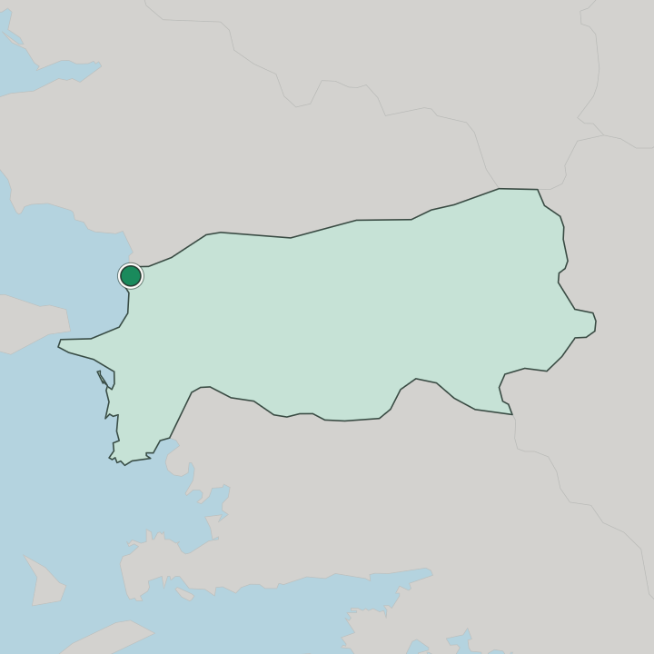 Map showing Kuşadası — In Aydın