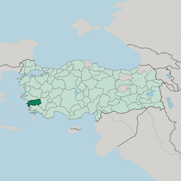 Map showing Aydın — In Turkey