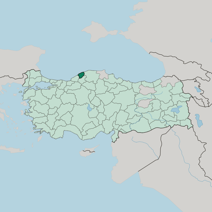 Map showing Bartın — In Turkey