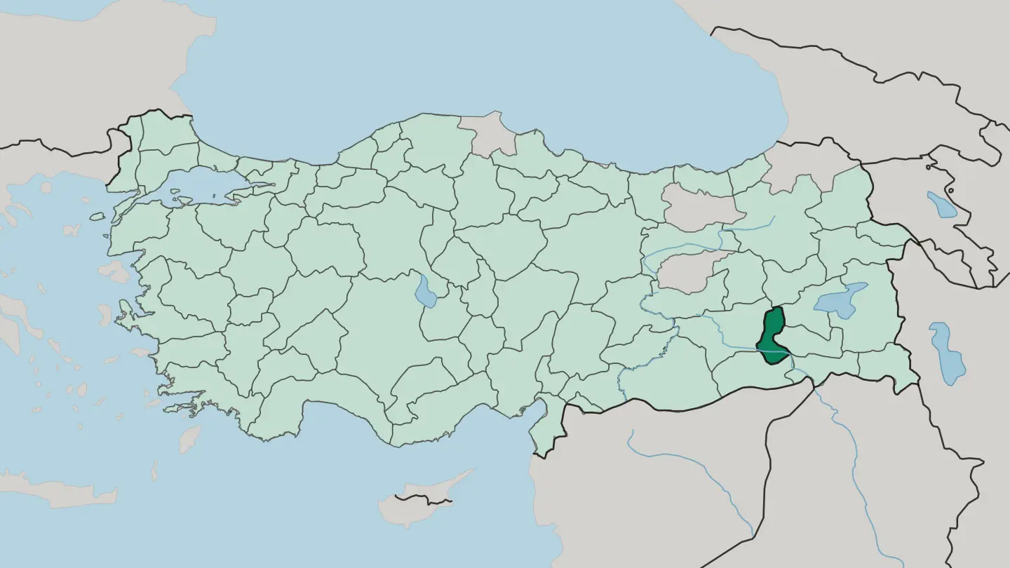 Map of Batman in Turkey