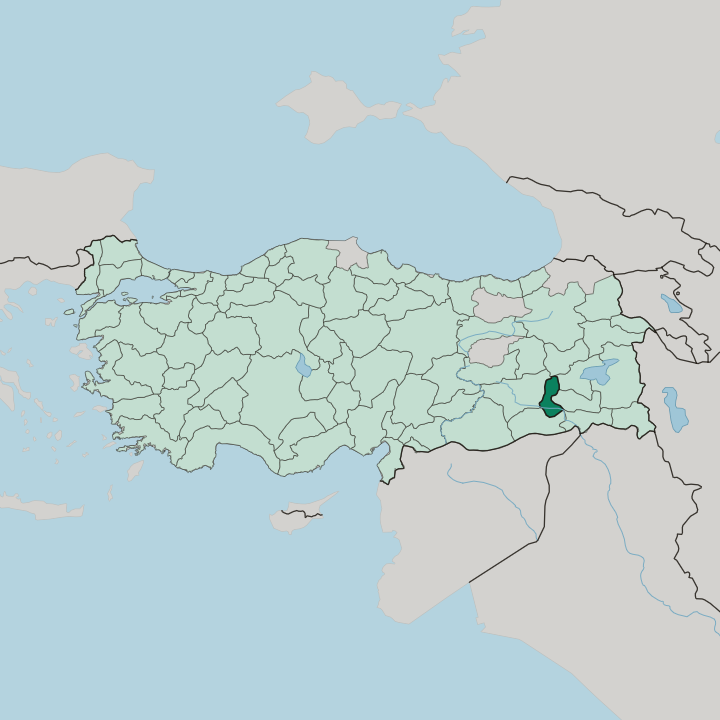 Map showing Batman — In Turkey