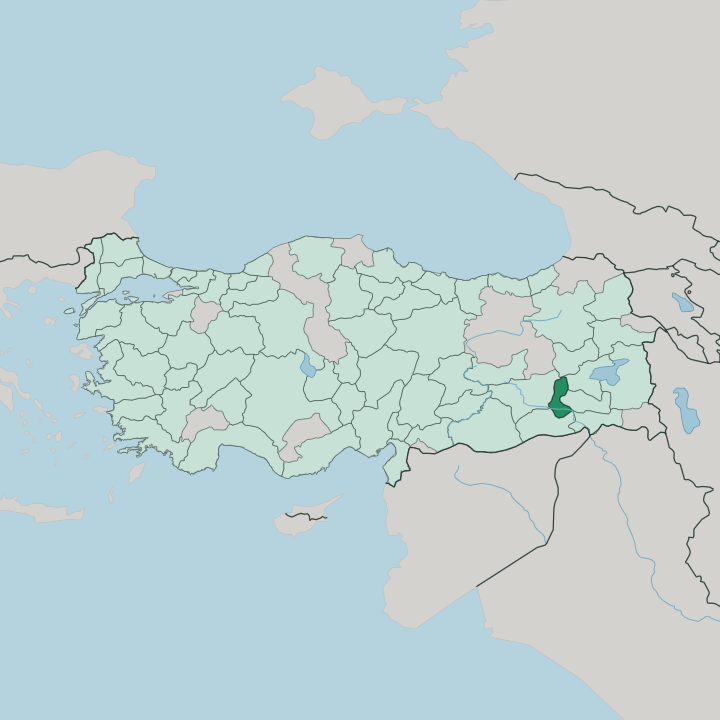 Map showing Batman — In Turkey