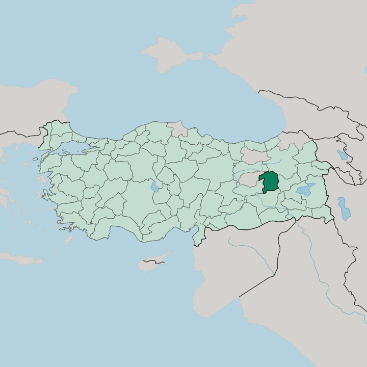 Map showing Bingöl — In Turkey