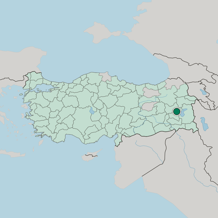 Map showing Ahlat — In Turkey