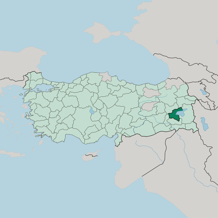 Map showing Bitlis — In Turkey