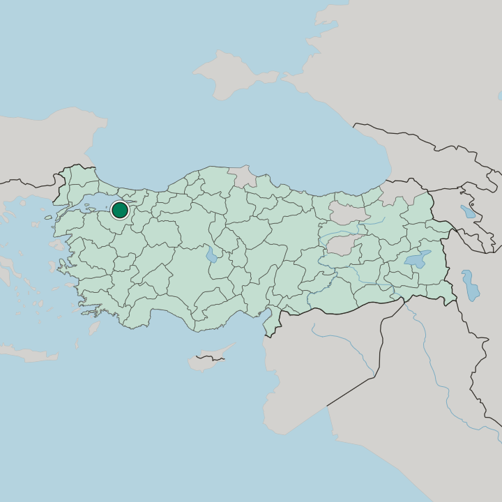 Map showing Gemlik — In Turkey