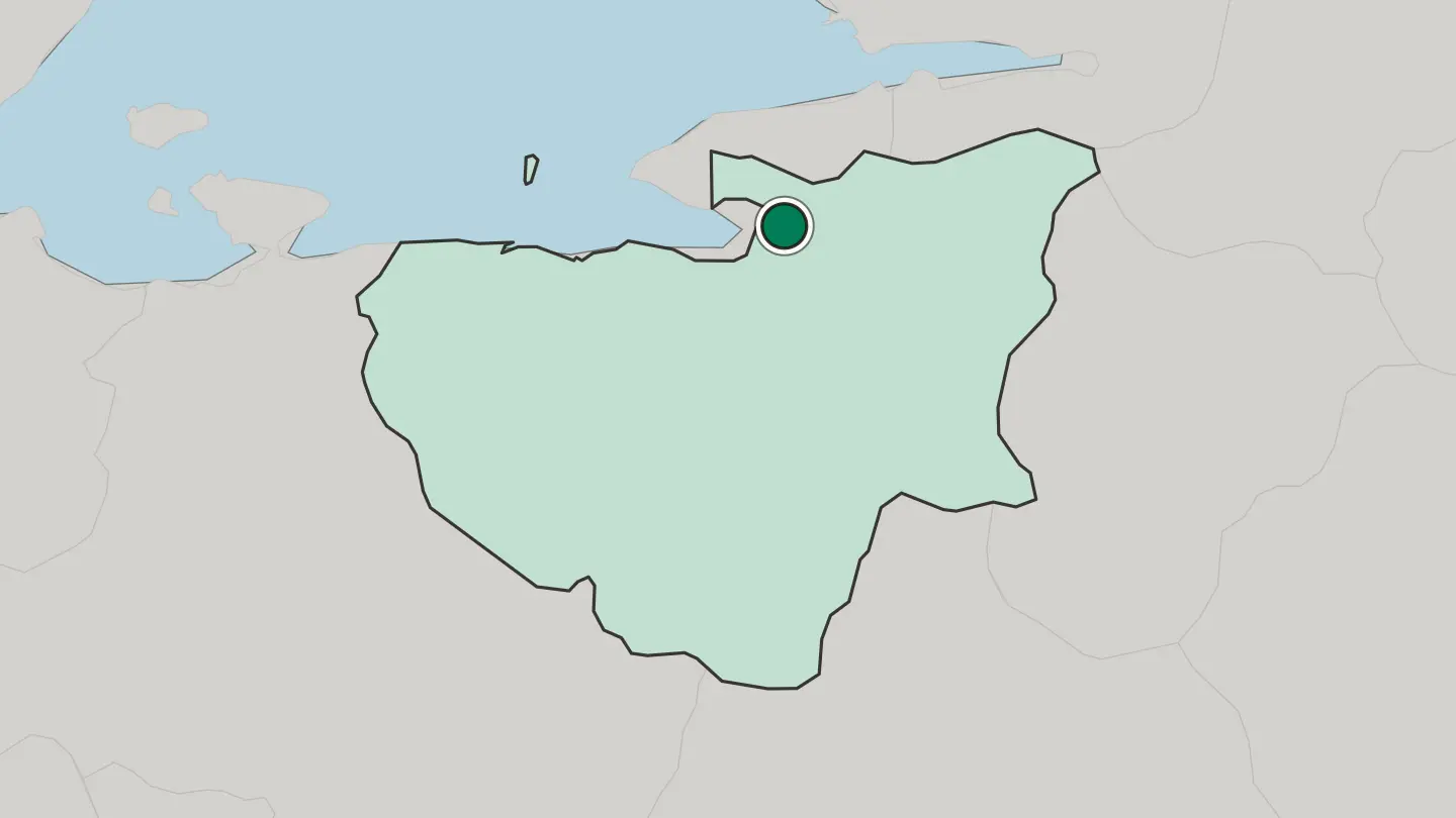 Map of Gemlik in Turkey
