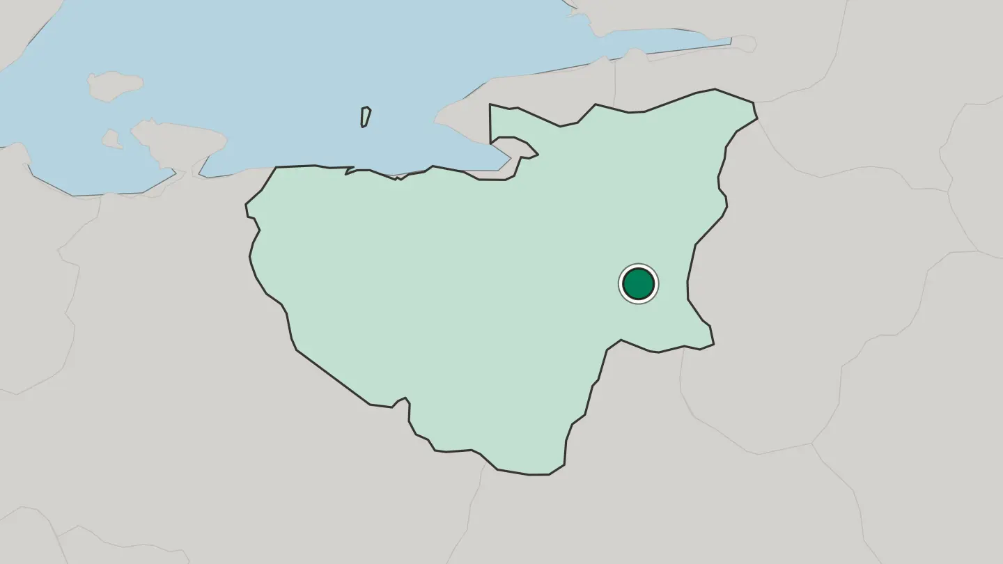 Map of İnegol in Turkey