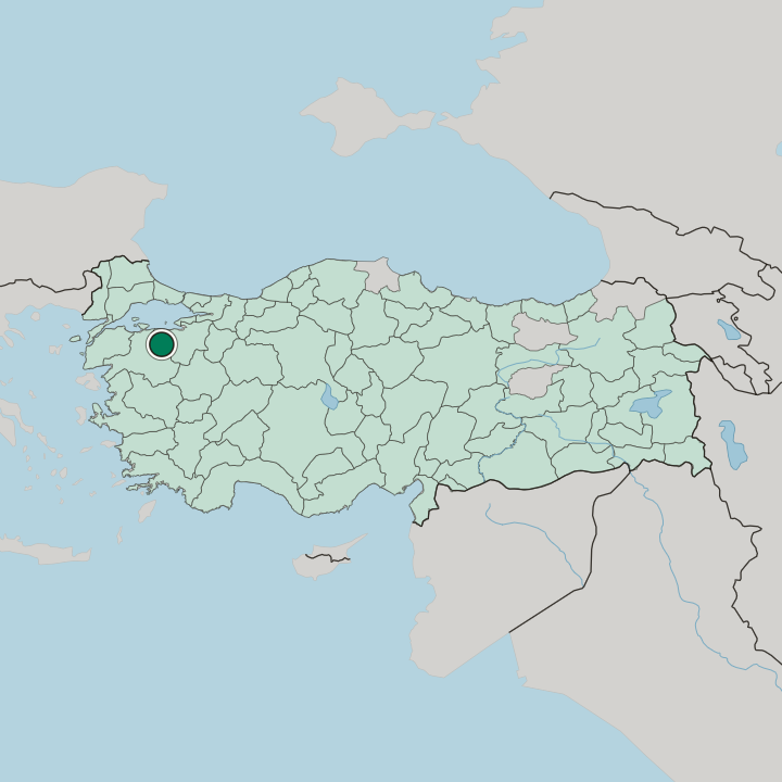 Map showing Mustafakemalpaşa — In Turkey