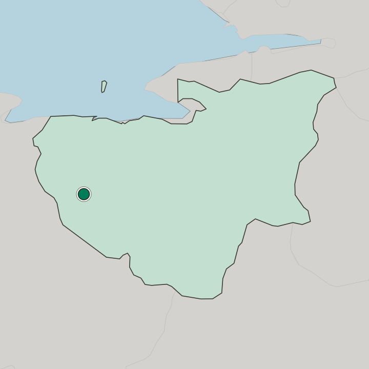 Map showing Mustafakemalpaşa — In Bursa