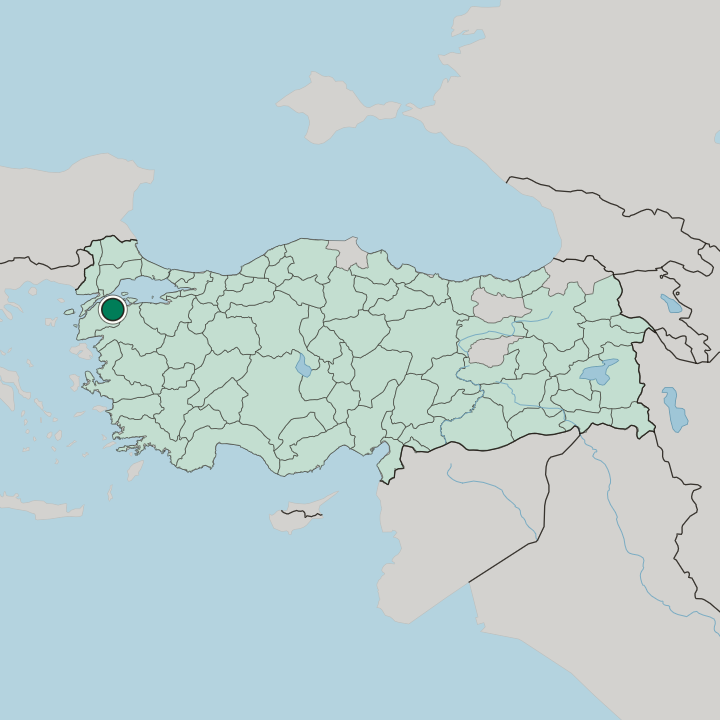 Map showing Biga — In Turkey