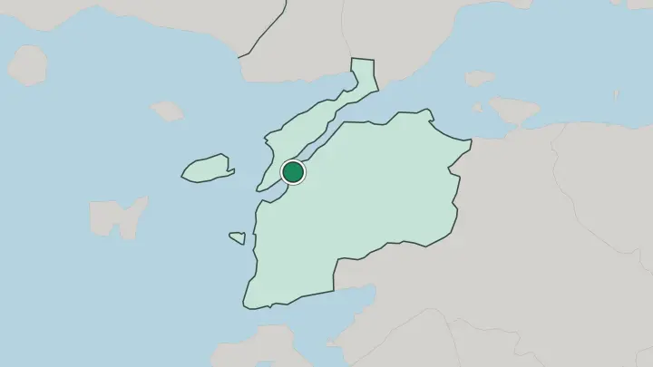 Map of Çanakkale in Turkey