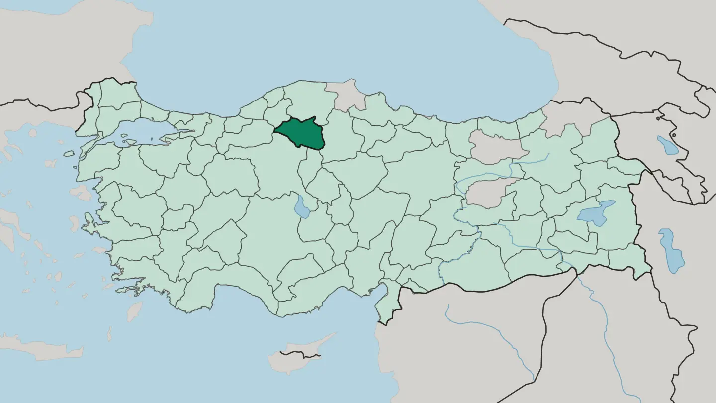Map of Çankırı in Turkey