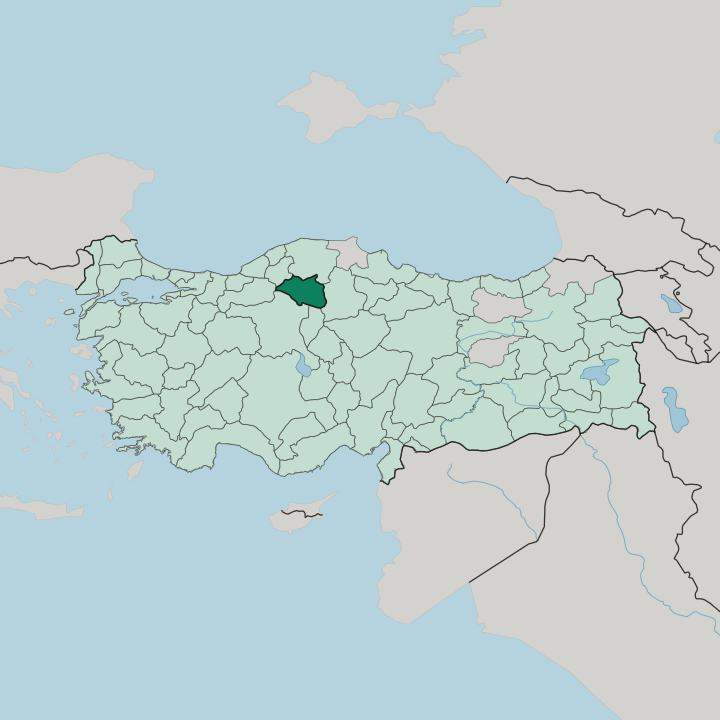 Map showing Çankırı — In Turkey