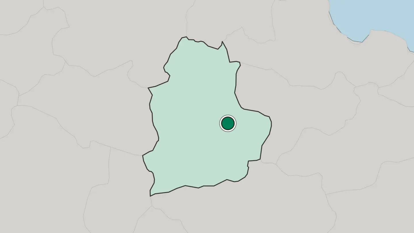 Map of Çorum in Turkey