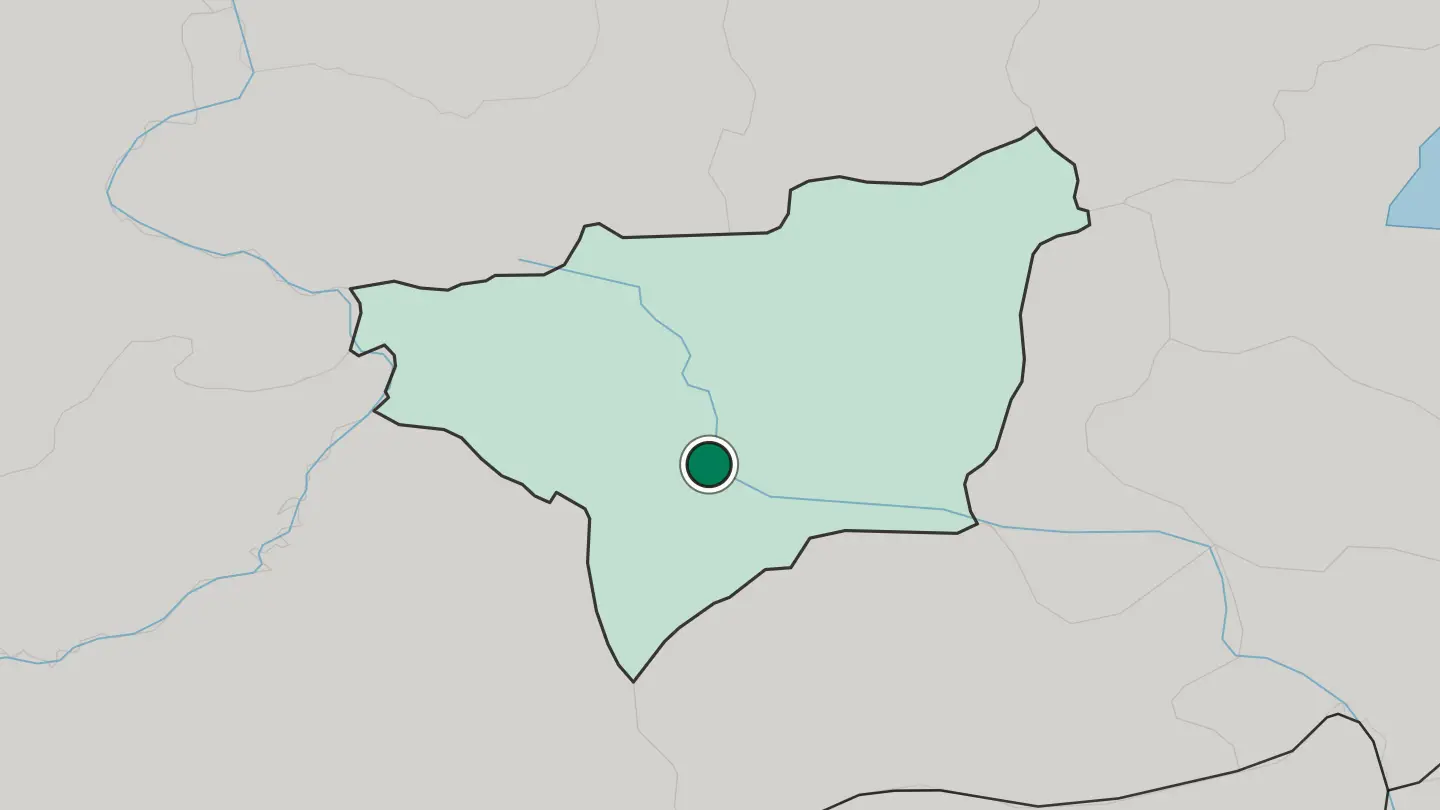 Map of Diyarbakır in Turkey