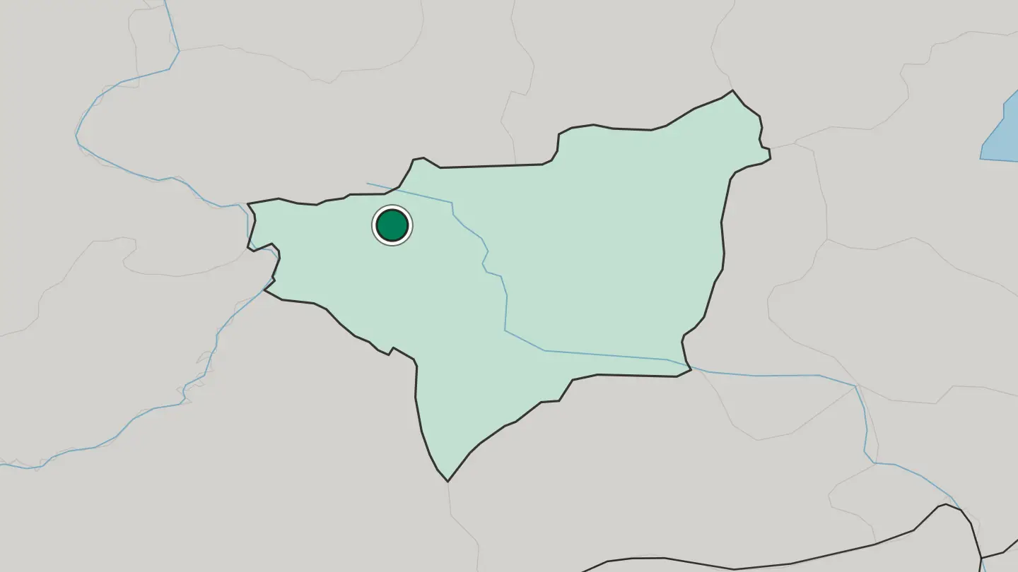 Map of Ergani in Turkey