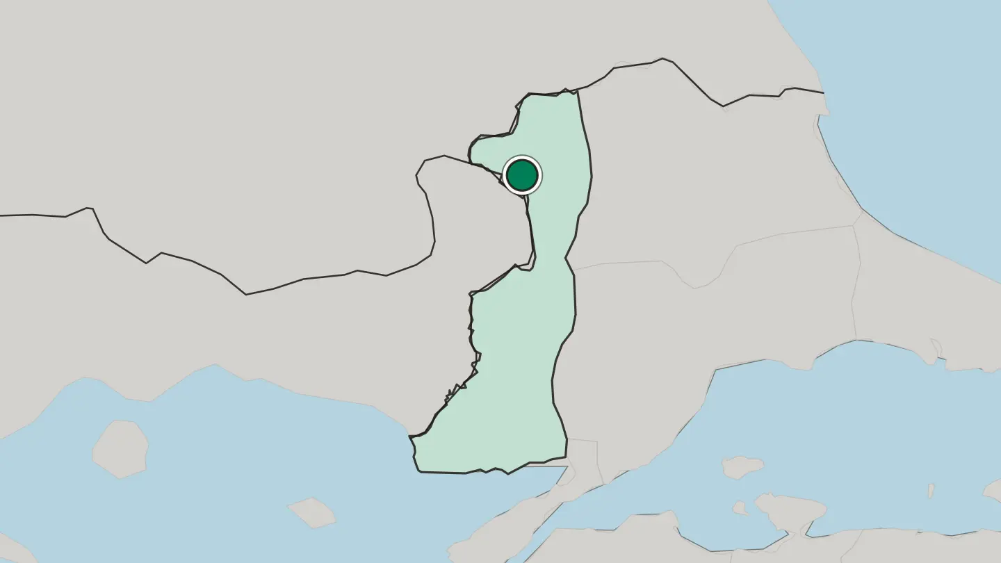 Map of Edirne in Turkey