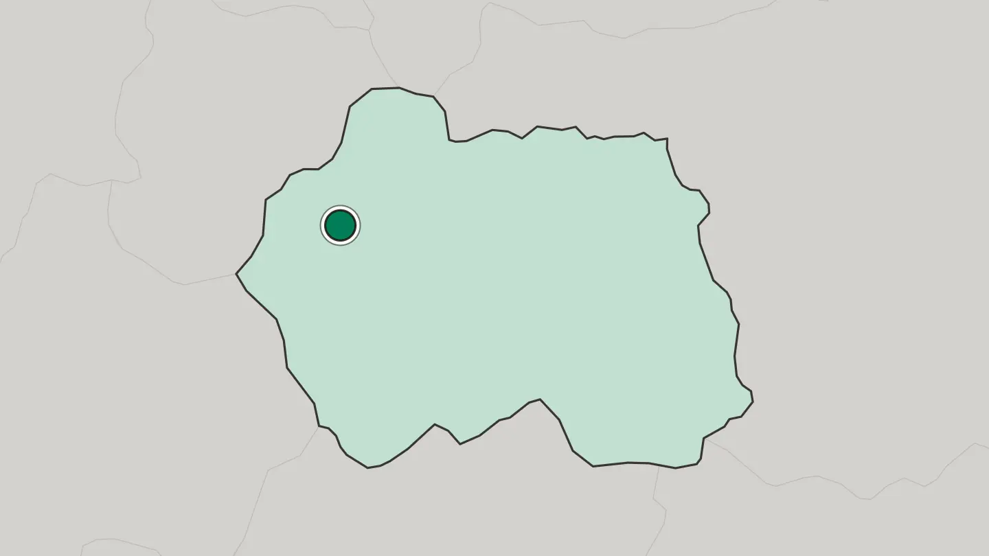 Map of Eskişehir in Turkey