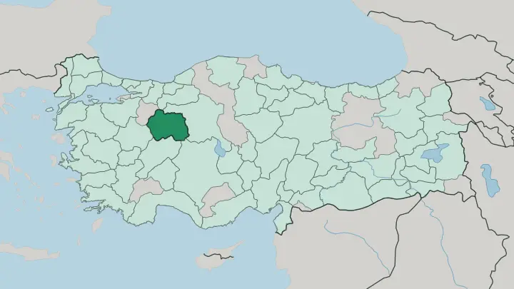 Map of Eskişehir in Turkey