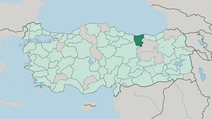 Map of Giresun in Turkey