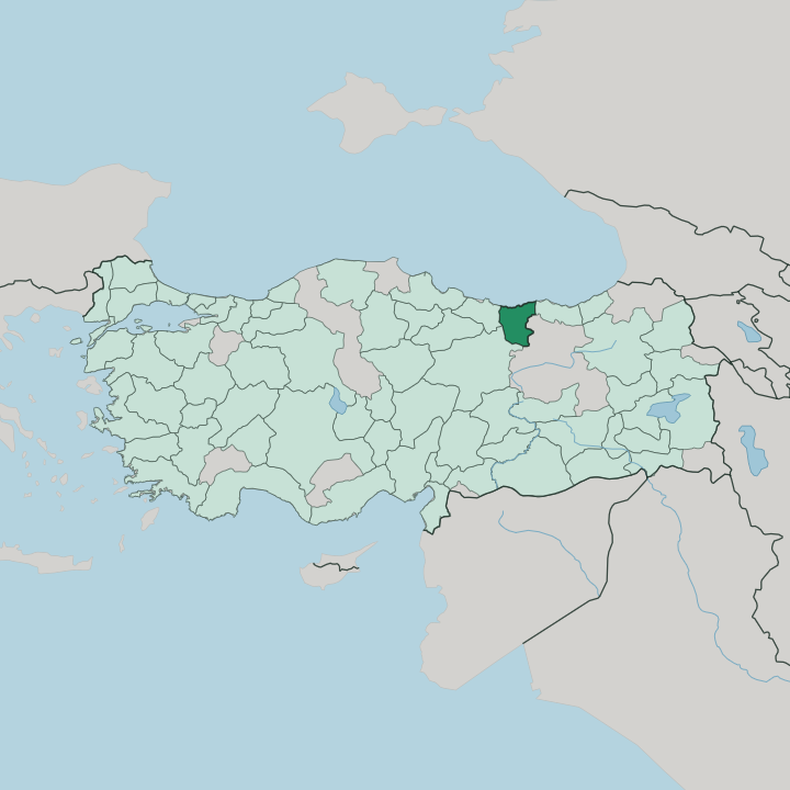 Map showing Giresun — In Turkey