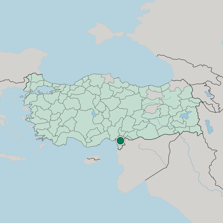 Map showing İskenderun — In Turkey