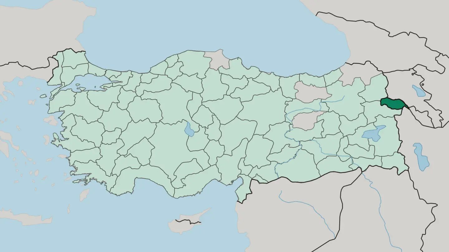 Map of Iğdır in Turkey
