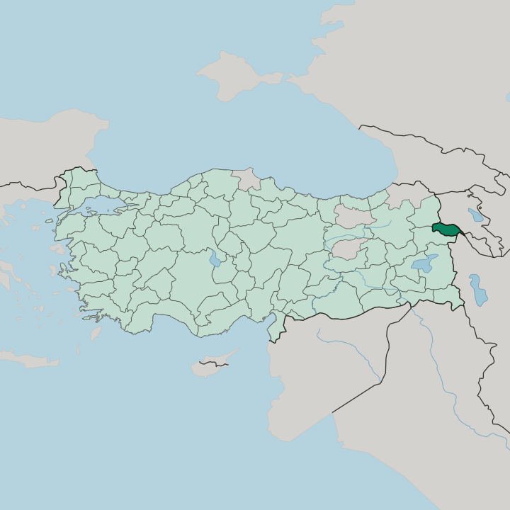 Map showing Iğdır — In Turkey