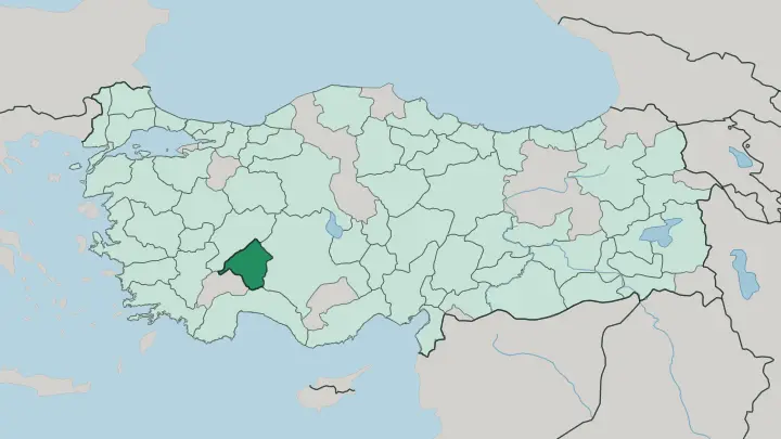 Map of Isparta in Turkey