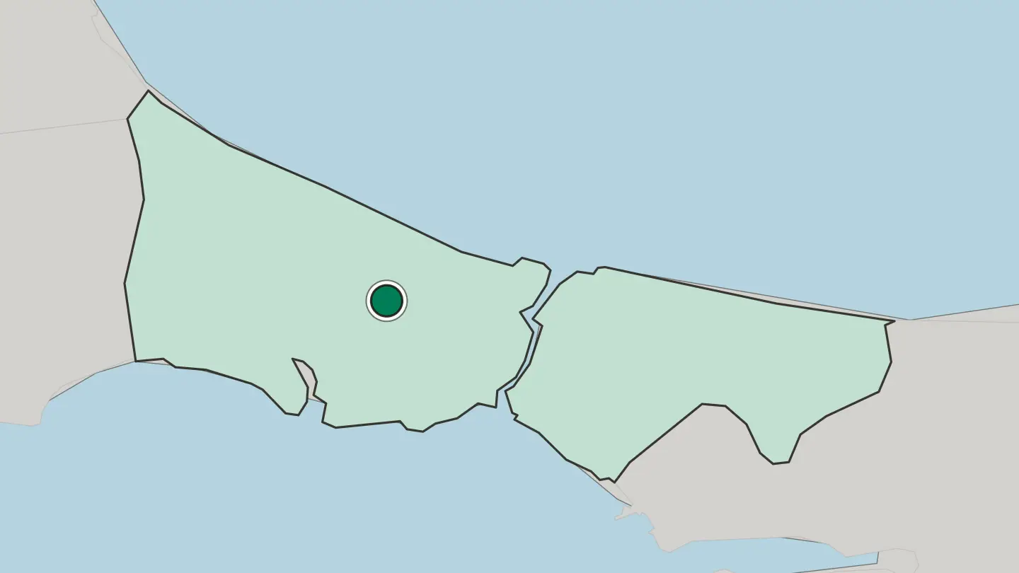 Map of Arnavutköy in Turkey