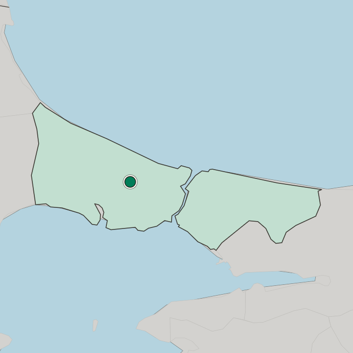 Map showing Arnavutköy — In İstanbul