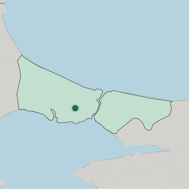Map showing Başakşehir — In İstanbul
